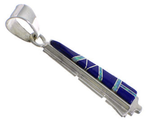 Man Made Lapis And Blue Opal Pendant EX43300